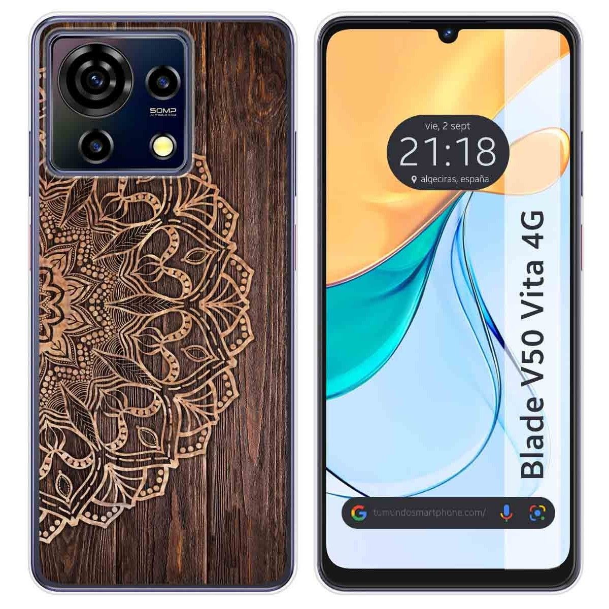 Funda Silicona para Zte Blade V50 Vita 4G diseño Madera 06 Dibujos
