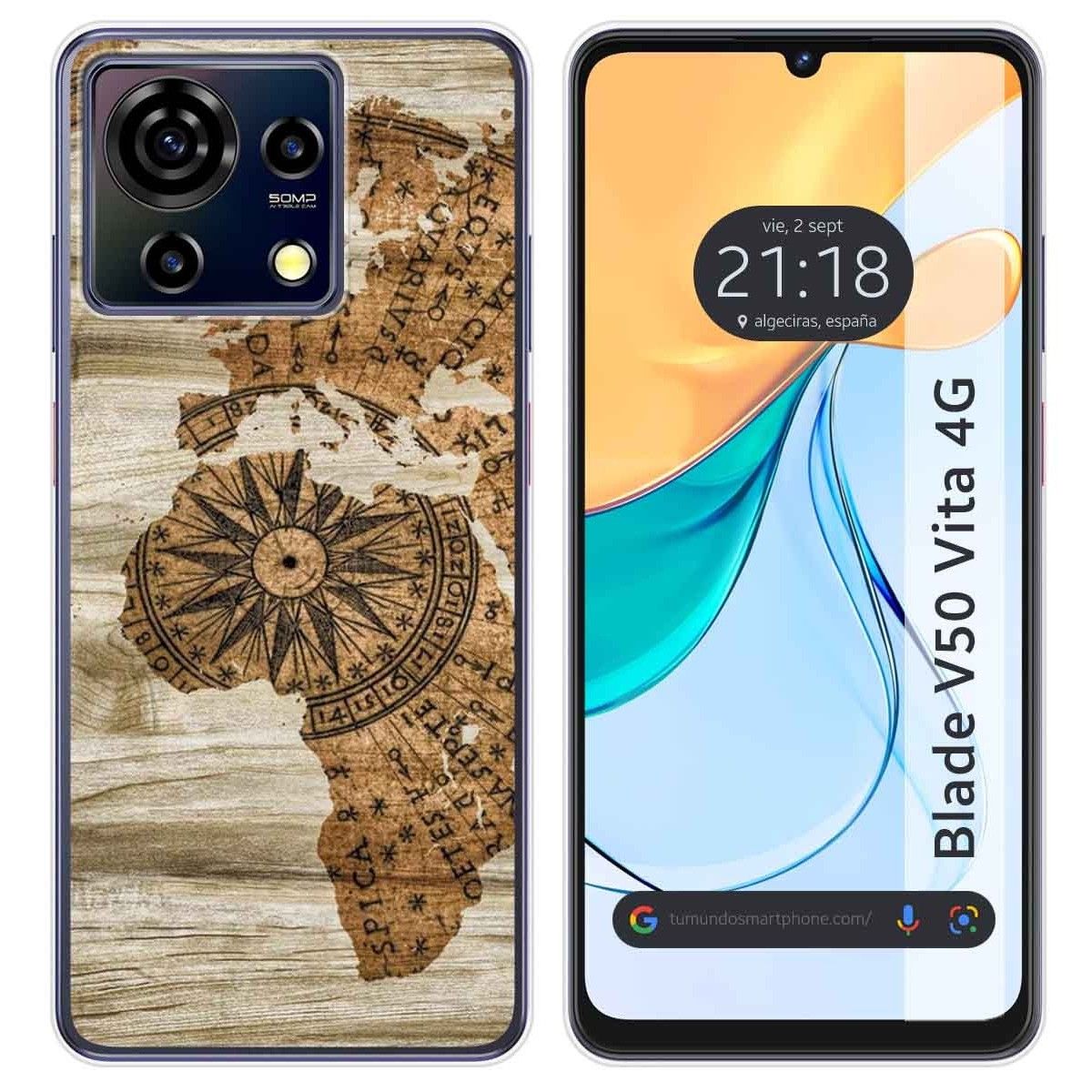 Funda Silicona para Zte Blade V50 Vita 4G diseño Madera 07 Dibujos