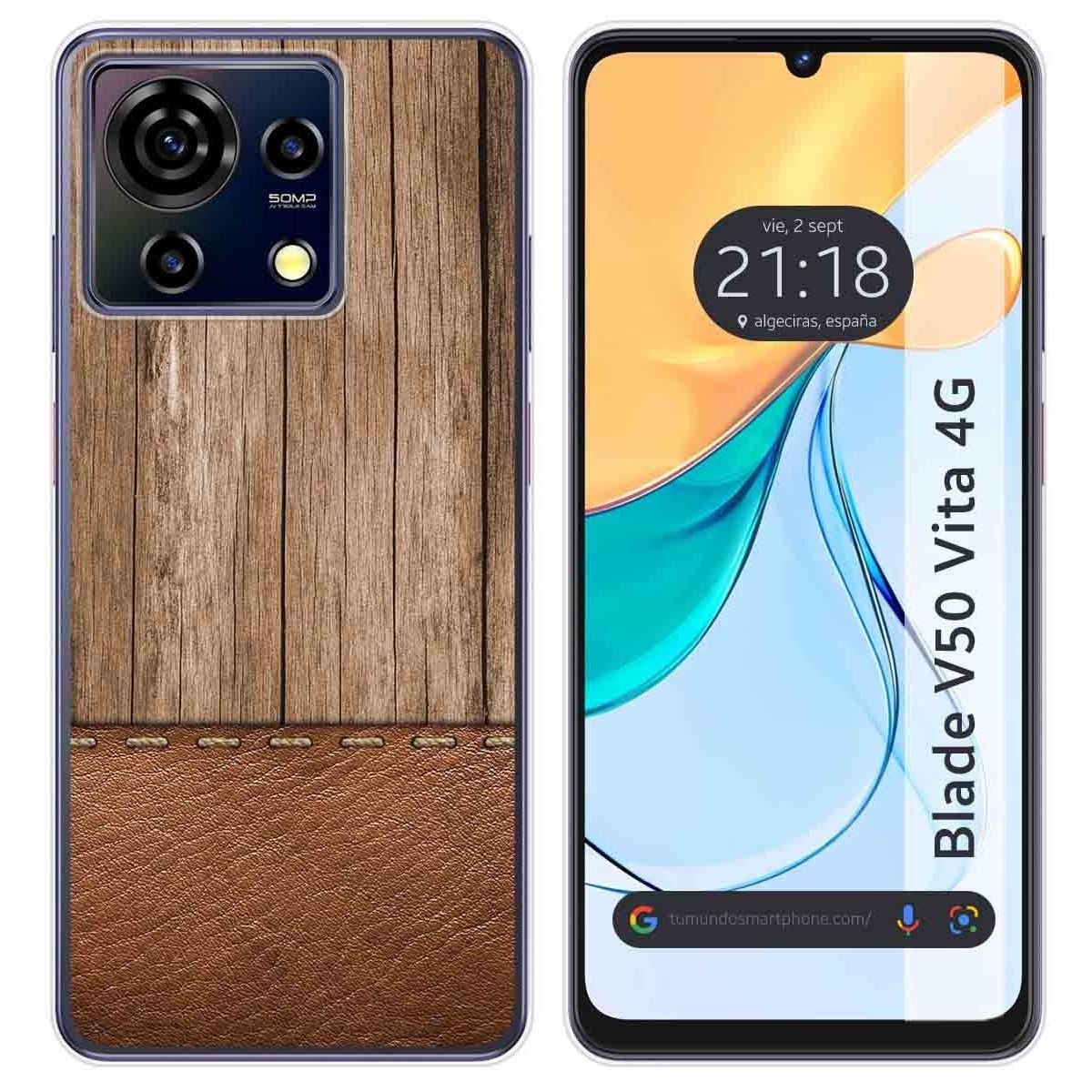 Funda Silicona para Zte Blade V50 Vita 4G diseño Madera 09 Dibujos