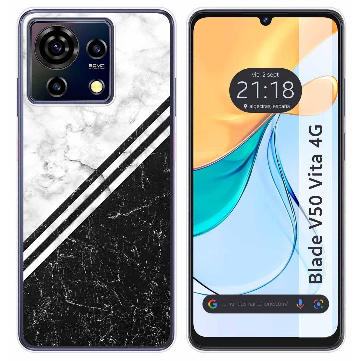 Funda Silicona para Zte Blade V50 Vita 4G diseño Mármol 01 Dibujos