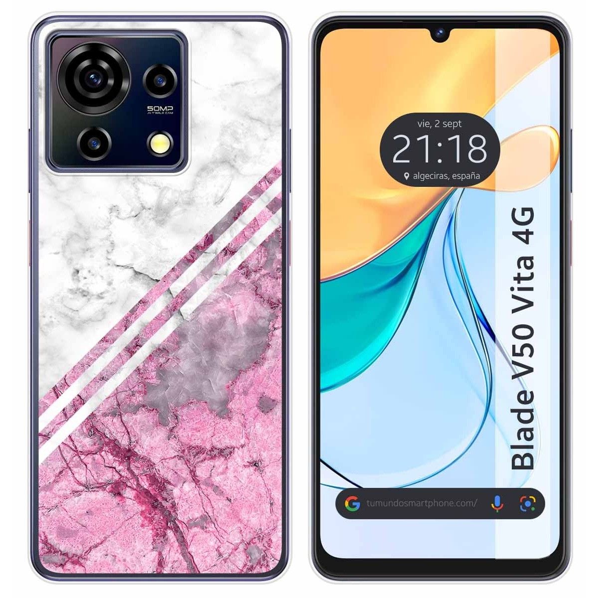 Funda Silicona para Zte Blade V50 Vita 4G diseño Mármol 03 Dibujos