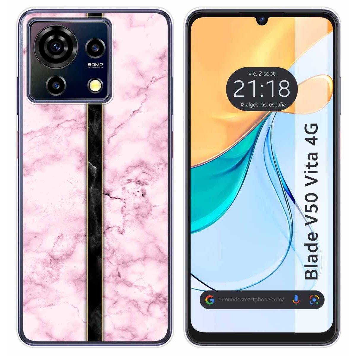 Funda Silicona para Zte Blade V50 Vita 4G diseño Mármol 04 Dibujos