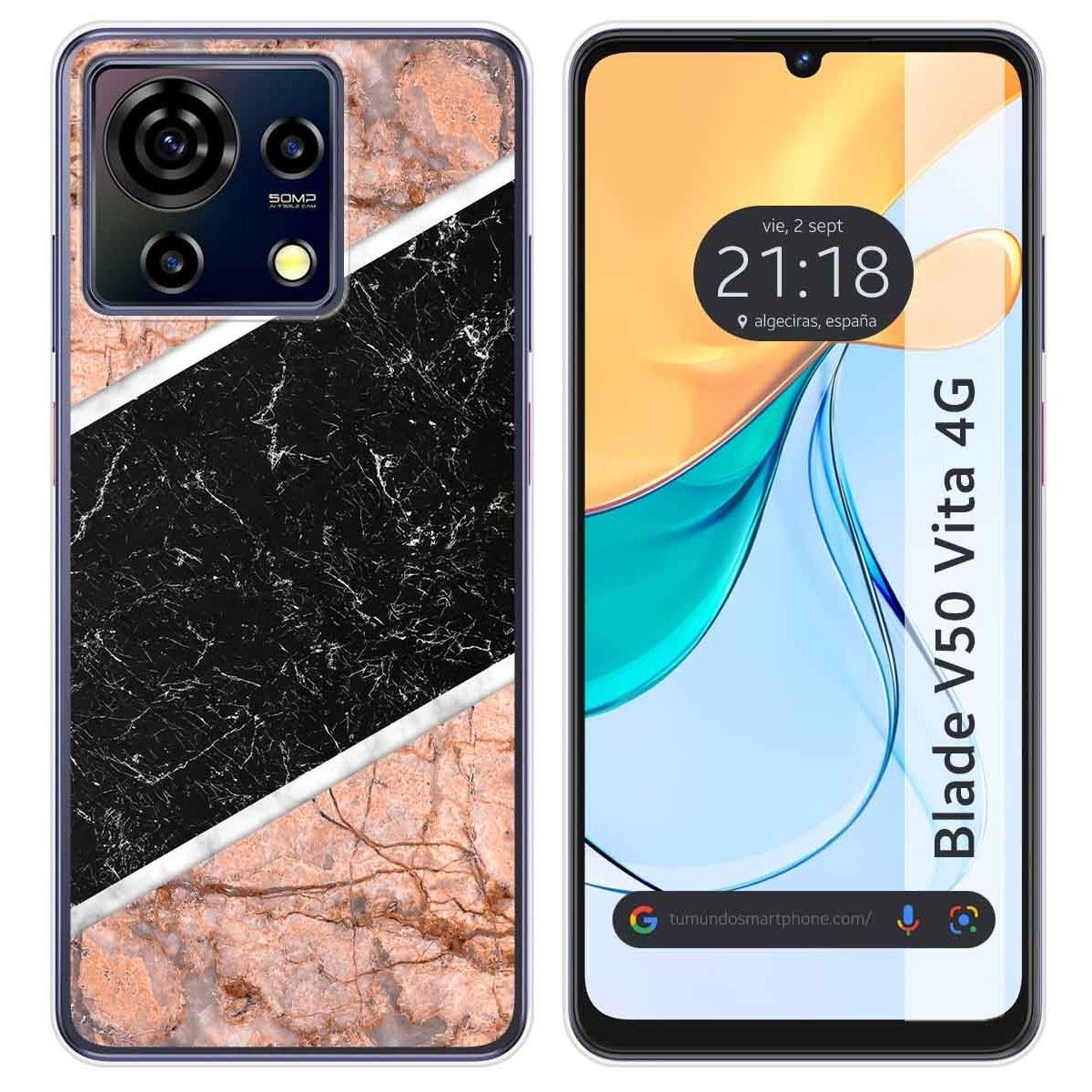 Funda Silicona para Zte Blade V50 Vita 4G diseño Mármol 07 Dibujos