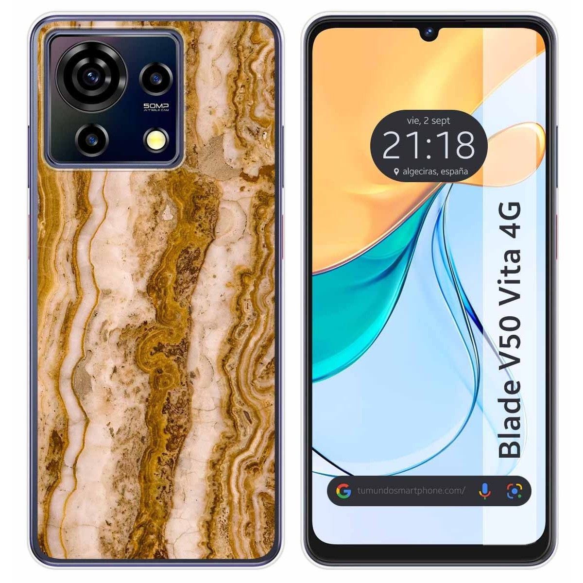 Funda Silicona para Zte Blade V50 Vita 4G diseño Mármol 10 Dibujos