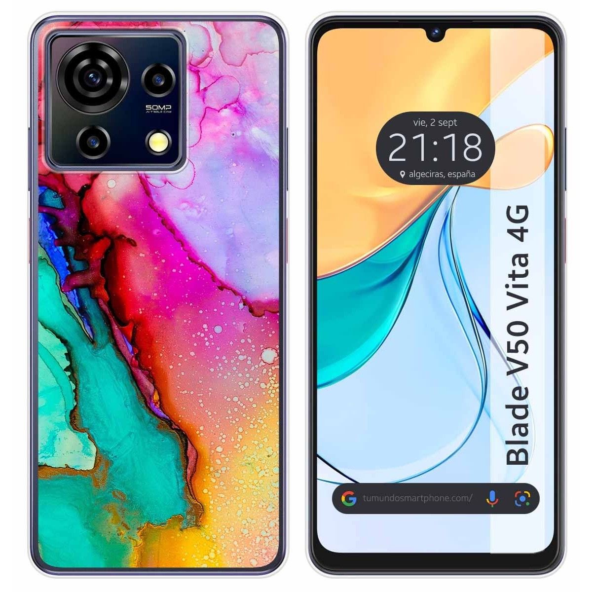 Funda Silicona para Zte Blade V50 Vita 4G diseño Mármol 15 Dibujos