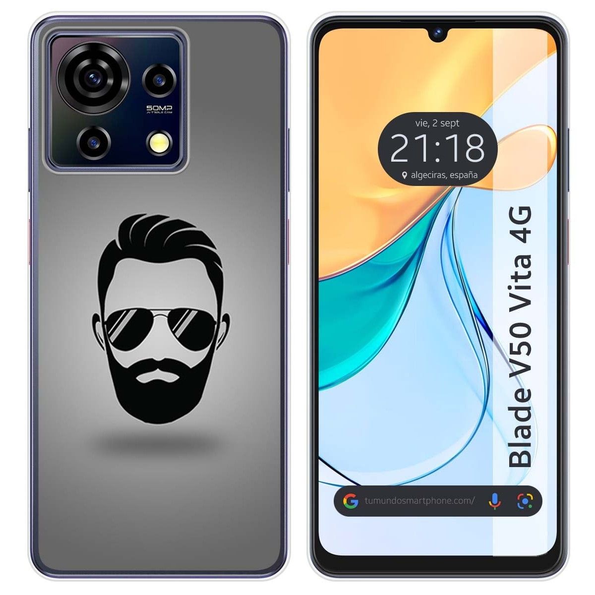 Funda Silicona para Zte Blade V50 Vita 4G diseño Barba Dibujos