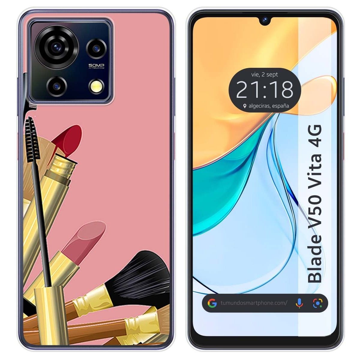 Funda Silicona para Zte Blade V50 Vita 4G diseño Brochas Dibujos