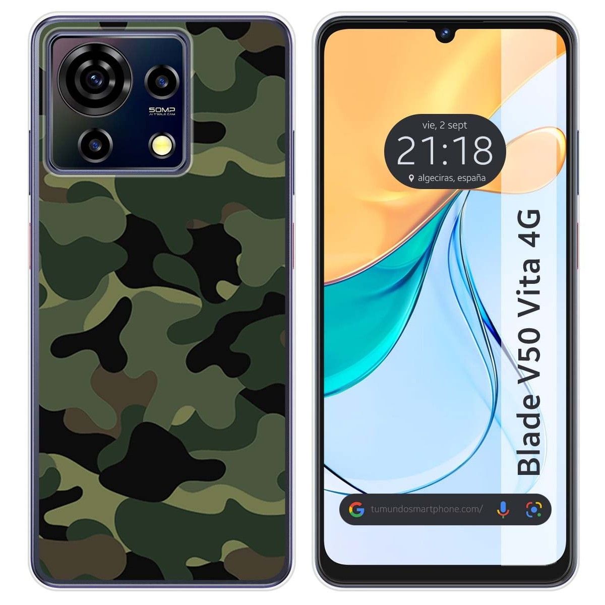 Funda Silicona para Zte Blade V50 Vita 4G diseño Camuflaje Dibujos