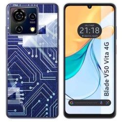 Funda Silicona para Zte Blade V50 Vita 4G diseño Circuito Dibujos