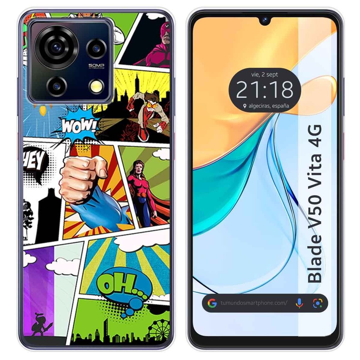 Funda Silicona para Zte Blade V50 Vita 4G diseño Comic Dibujos