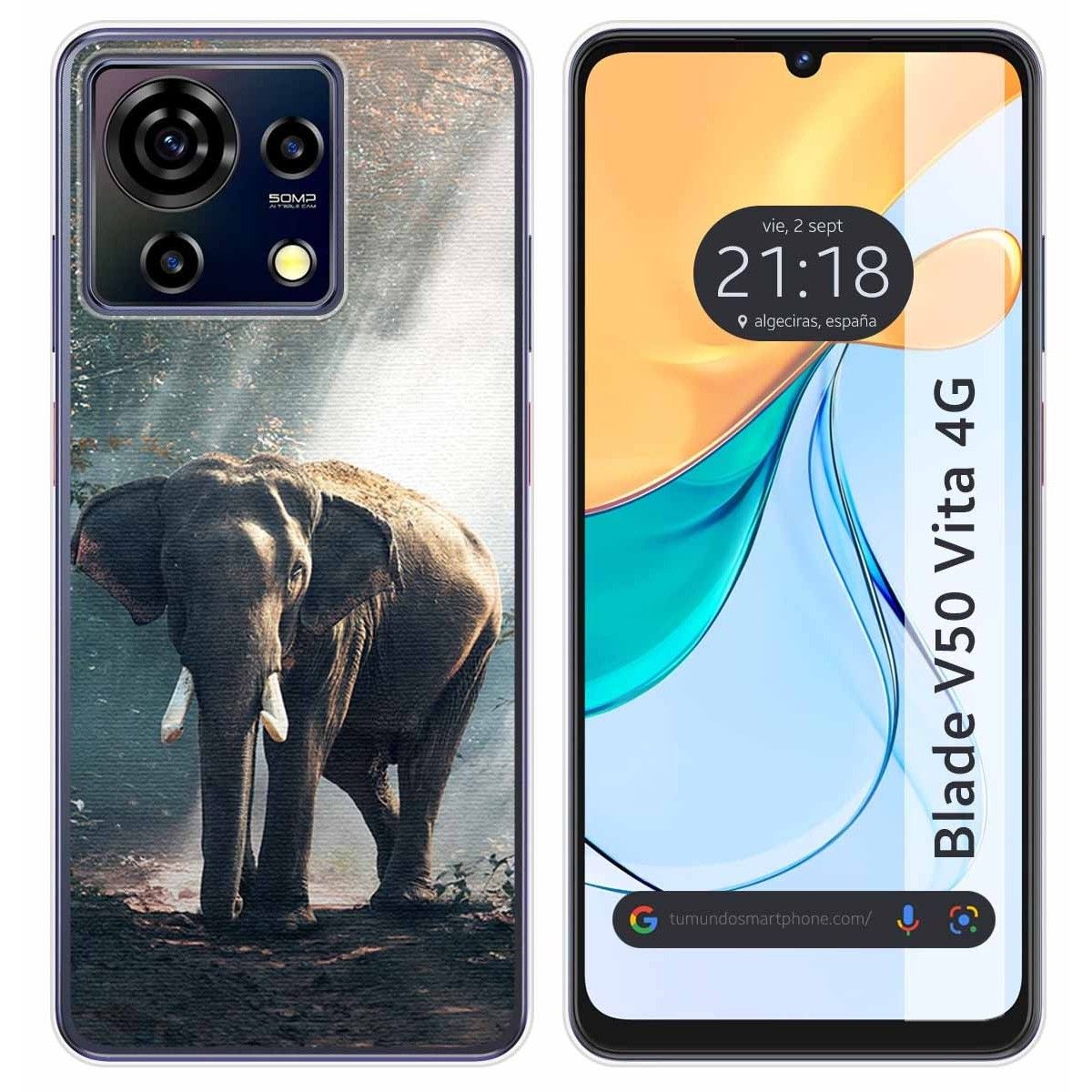 Funda Silicona para Zte Blade V50 Vita 4G diseño Elefante Dibujos