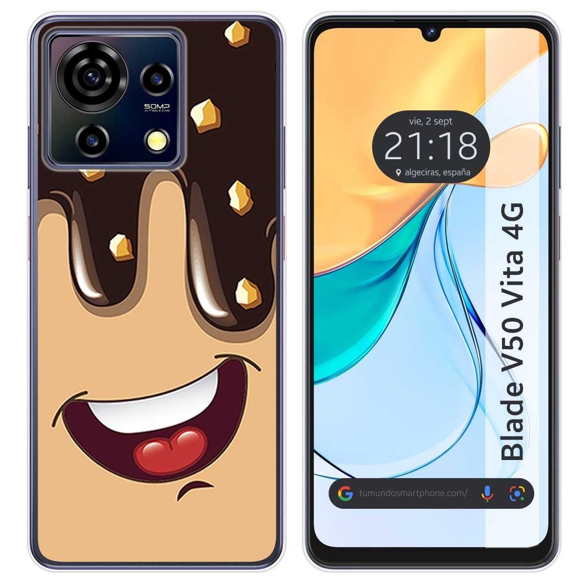 Funda Silicona para Zte Blade V50 Vita 4G diseño Helado Chocolate Dibujos