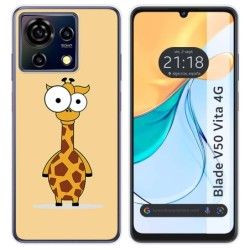 Funda Silicona para Zte Blade V50 Vita 4G diseño Jirafa Dibujos