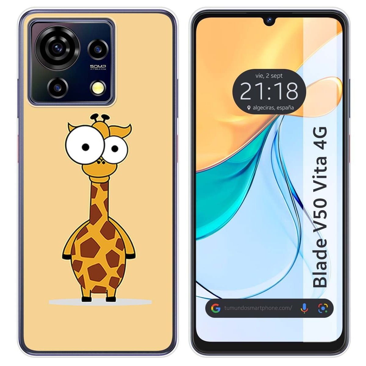 Funda Silicona para Zte Blade V50 Vita 4G diseño Jirafa Dibujos