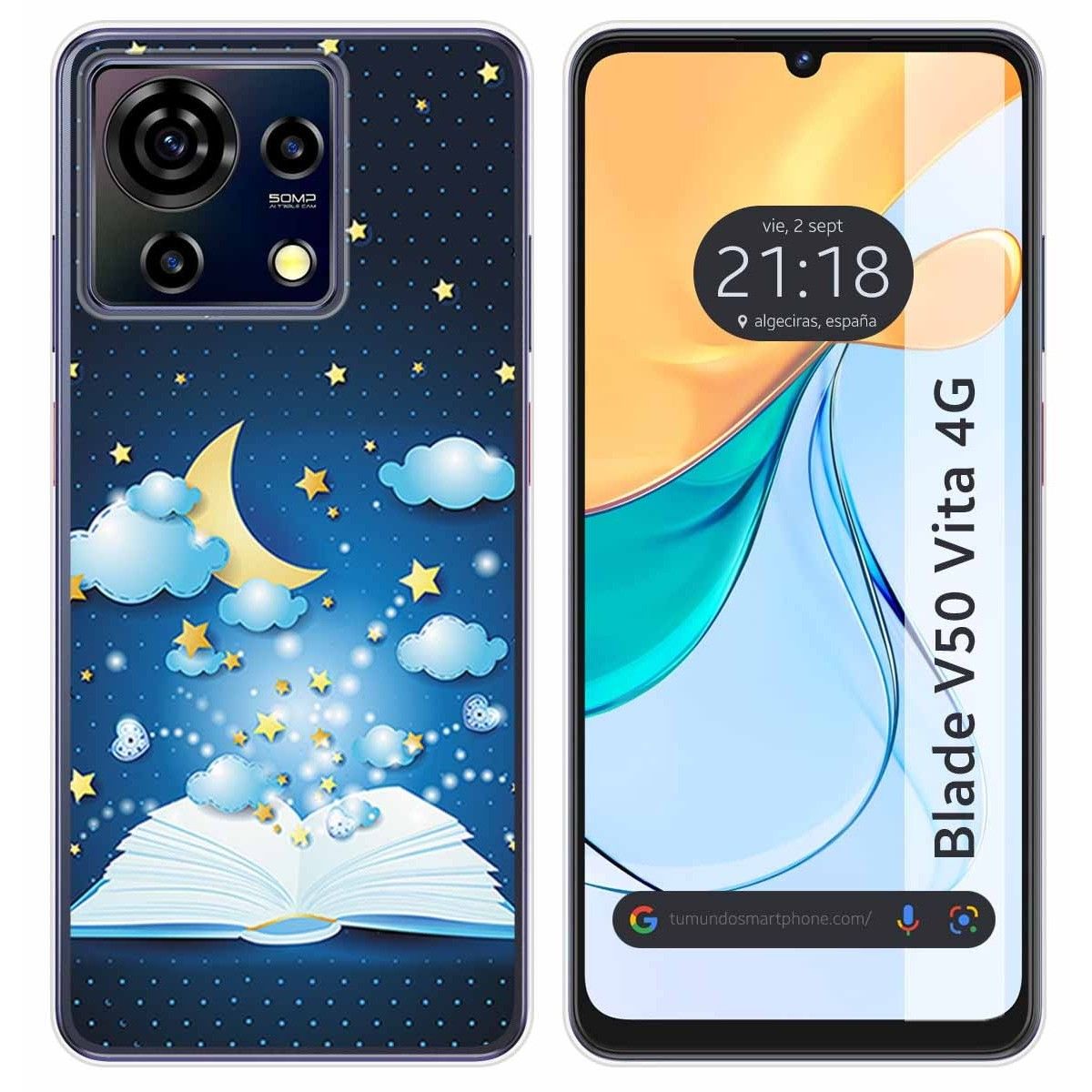 Funda Silicona para Zte Blade V50 Vita 4G diseño Libro Cuentos Dibujos