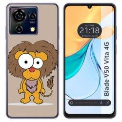 Funda Silicona para Zte Blade V50 Vita 4G diseño Leon Dibujos
