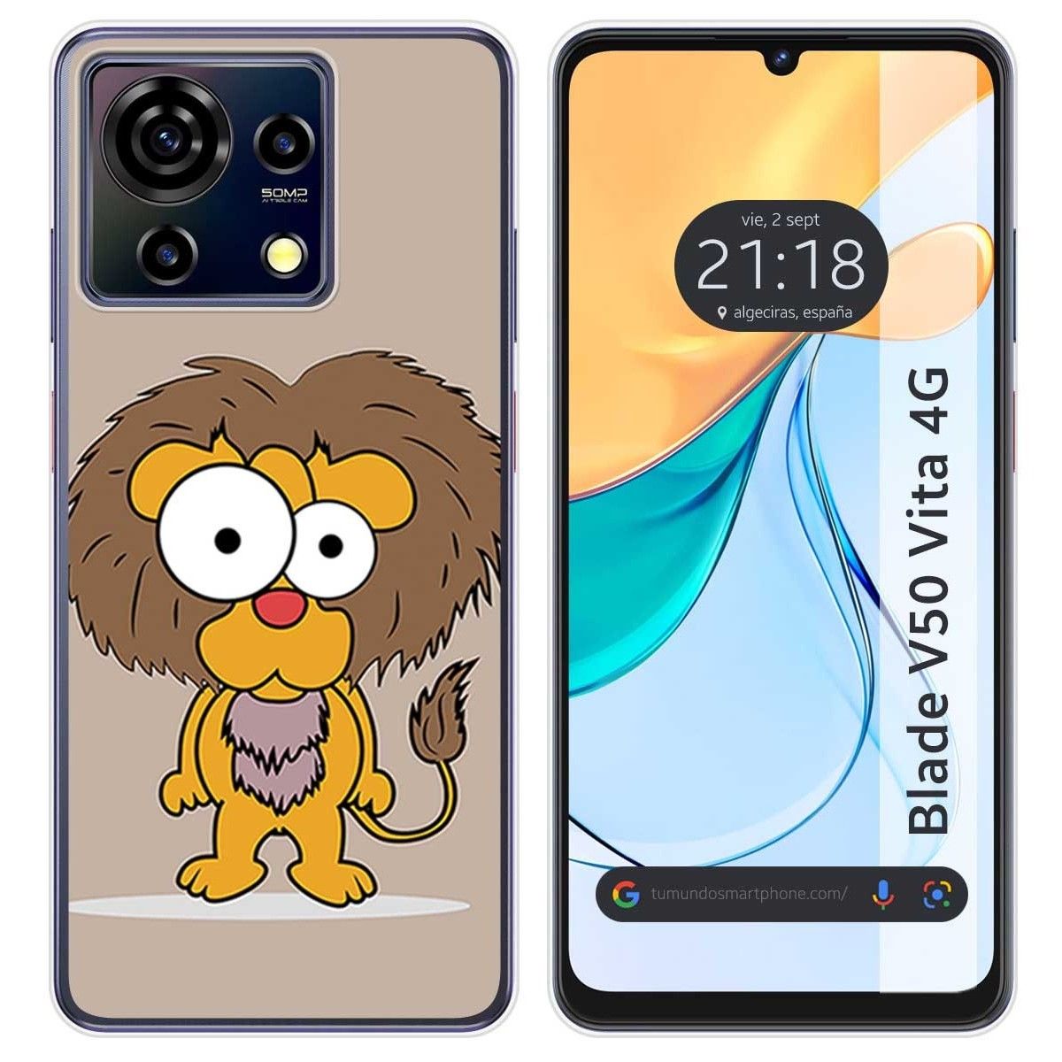 Funda Silicona para Zte Blade V50 Vita 4G diseño Leon Dibujos