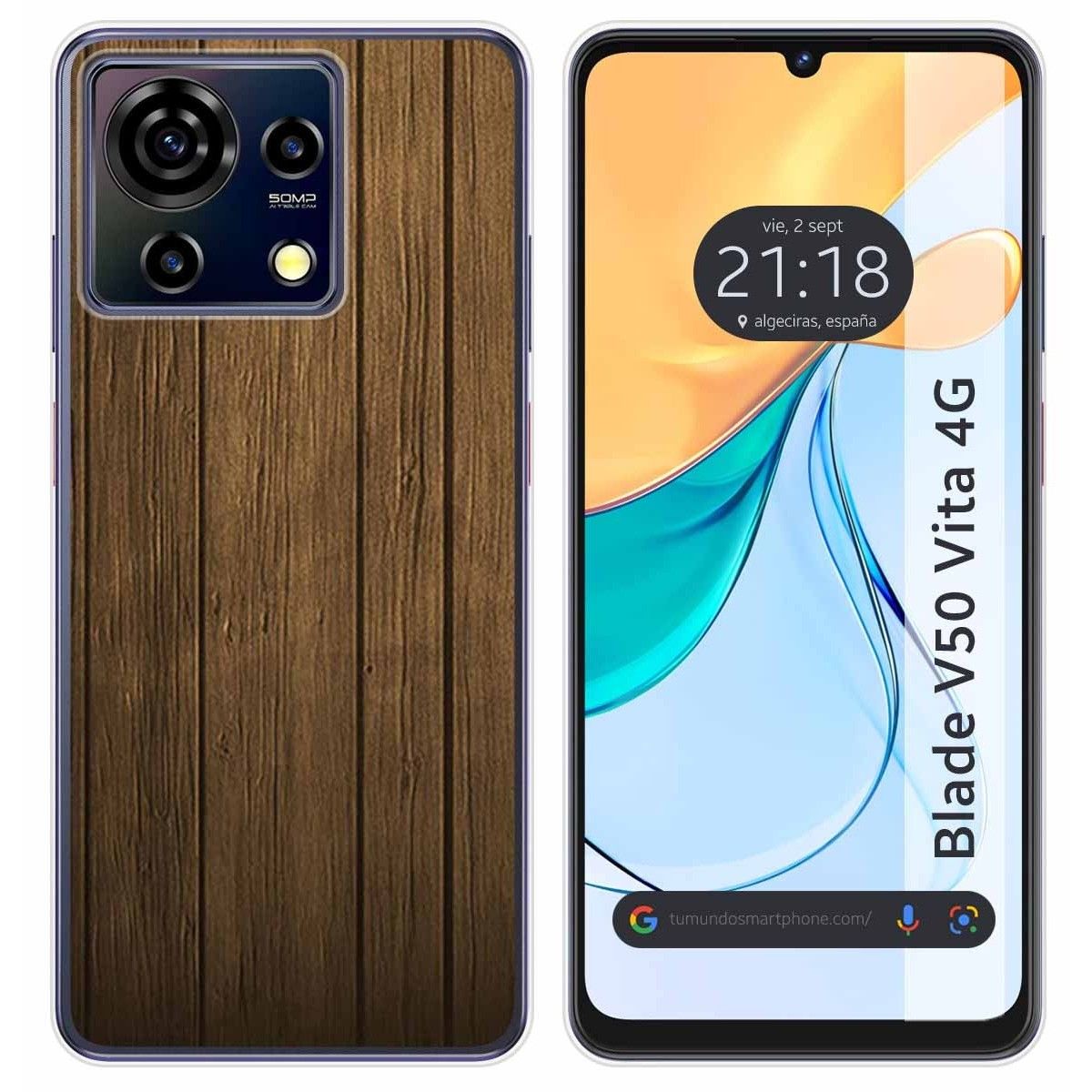 Funda Silicona para Zte Blade V50 Vita 4G diseño Madera Dibujos