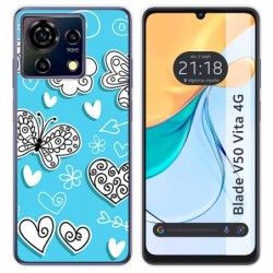 Funda Silicona para Zte Blade V50 Vita 4G diseño Mariposas Dibujos