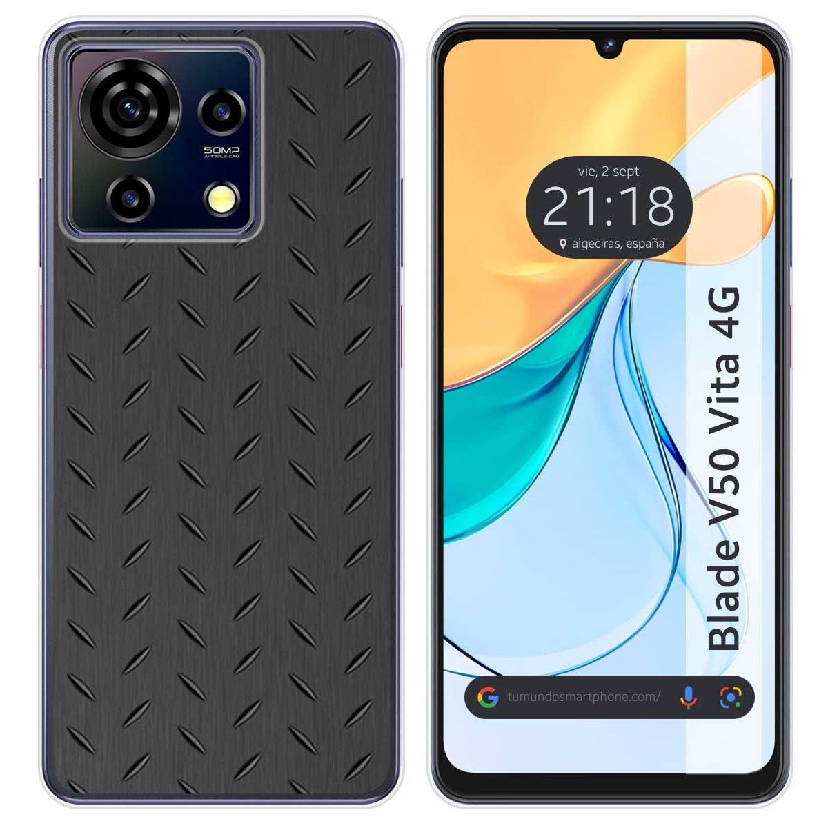 Funda Silicona para Zte Blade V50 Vita 4G diseño Metal Dibujos