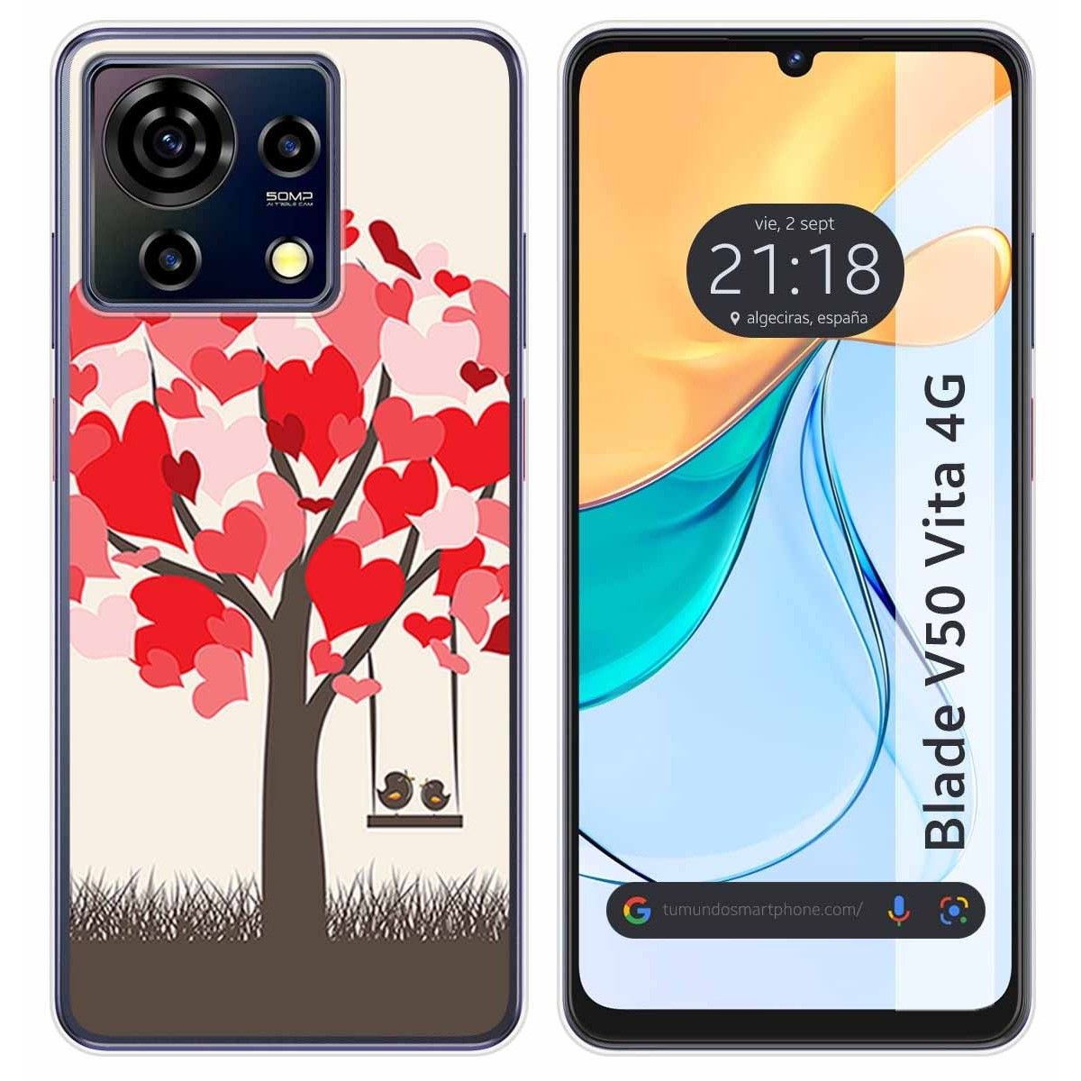 Funda Silicona para Zte Blade V50 Vita 4G diseño Pajaritos Dibujos