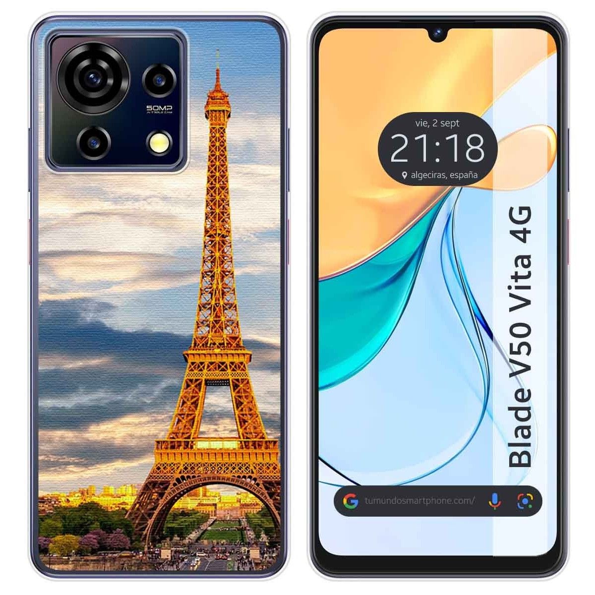 Funda Silicona para Zte Blade V50 Vita 4G diseño Paris Dibujos