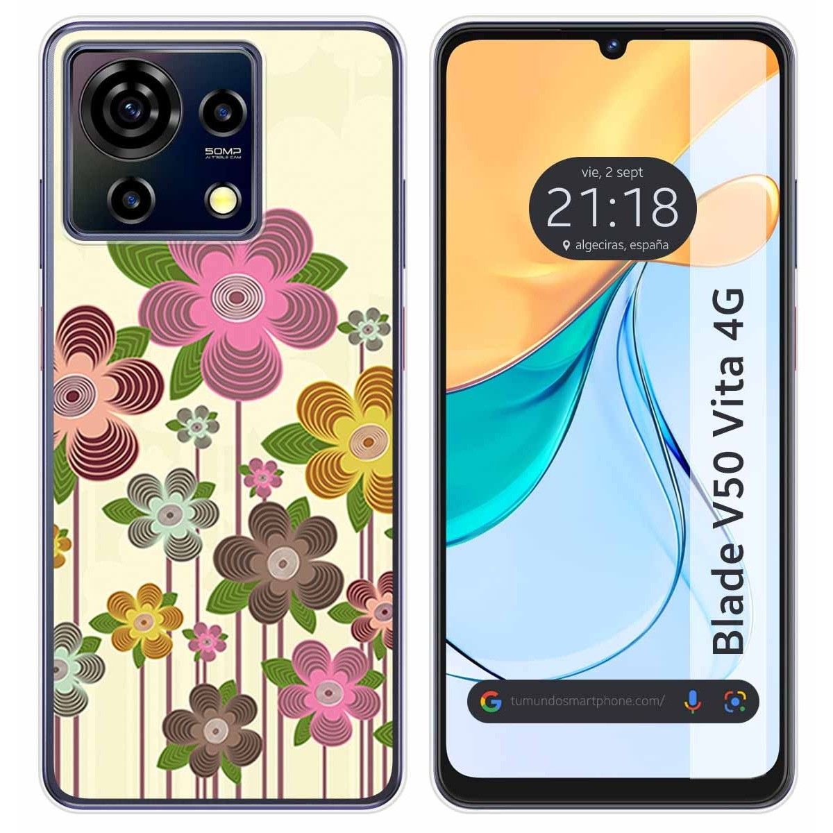 Funda Silicona para Zte Blade V50 Vita 4G diseño Primavera En Flor Dibujos