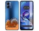 Funda Silicona Transparente para Motorola Moto G14 diseño Bufalo Dibujos