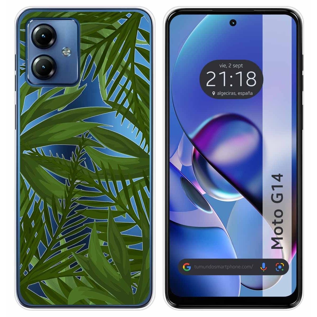 Funda Silicona Transparente para Motorola Moto G14 diseño Jungla Dibujos