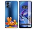 Funda Silicona Transparente para Motorola Moto G14 diseño Leopardo Dibujos