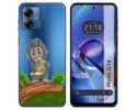 Funda Silicona Transparente para Motorola Moto G14 diseño Mono Dibujos