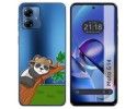 Funda Silicona Transparente para Motorola Moto G14 diseño Panda Dibujos