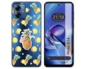 Funda Silicona Transparente para Motorola Moto G14 diseño Piña Dibujos