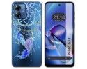 Funda Silicona Transparente para Motorola Moto G14 diseño Plumas Dibujos
