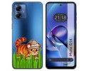 Funda Silicona Transparente para Motorola Moto G14 diseño Tigre Dibujos