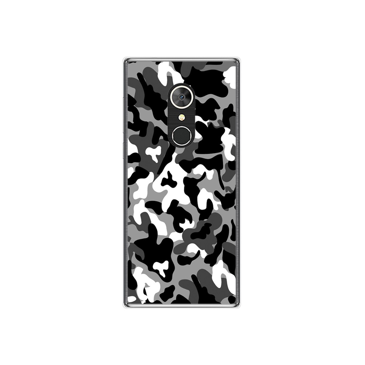 Funda Gel Tpu para Alcatel 5 Diseño Snow Camuflaje Dibujos