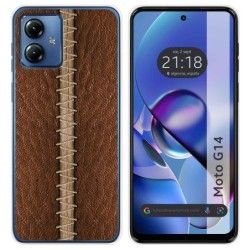 Funda Silicona para Motorola Moto G14 diseño Cuero 01 Dibujos