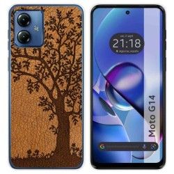 Funda Silicona para Motorola Moto G14 diseño Cuero 03 Dibujos