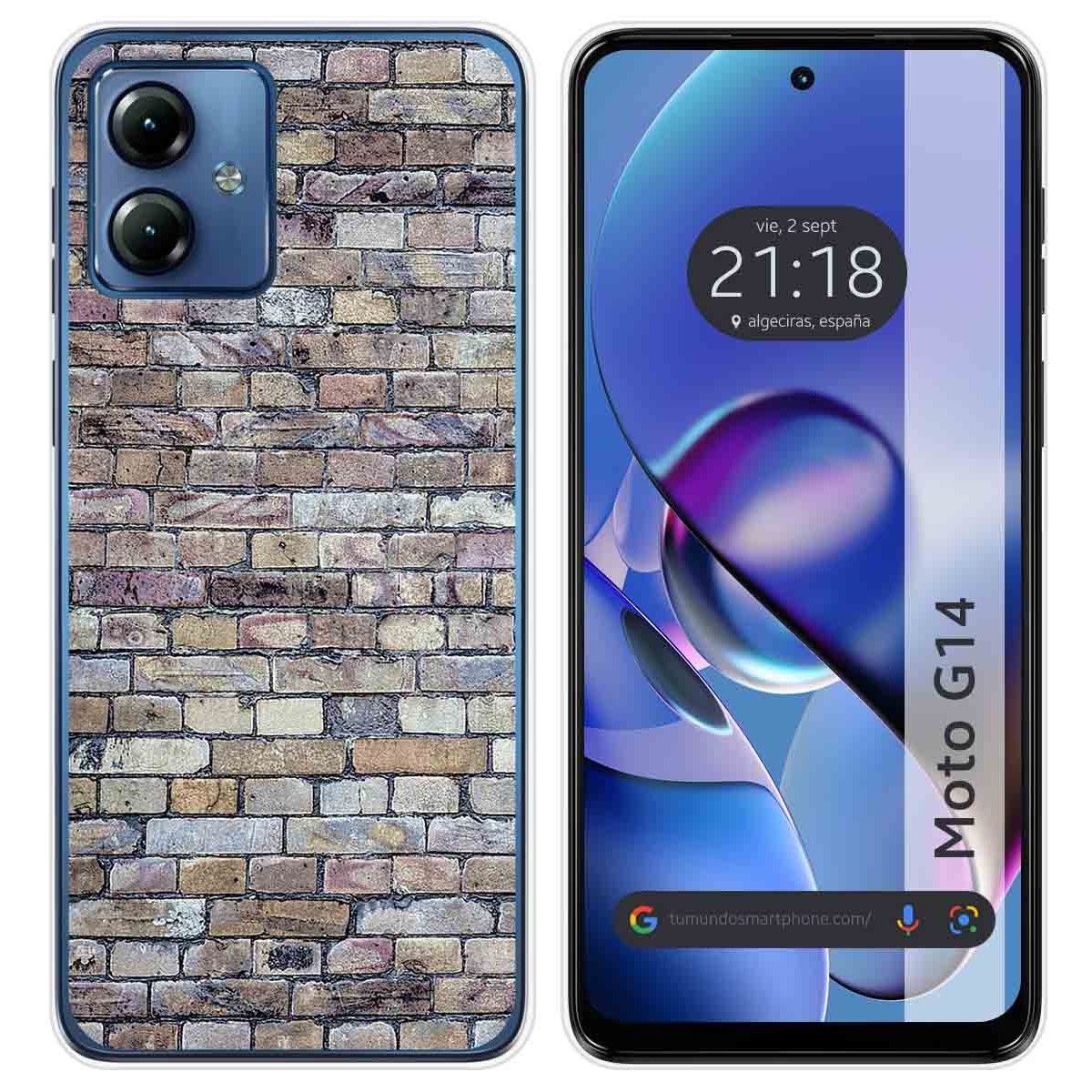 Funda Silicona para Motorola Moto G14 diseño Ladrillo 02 Dibujos