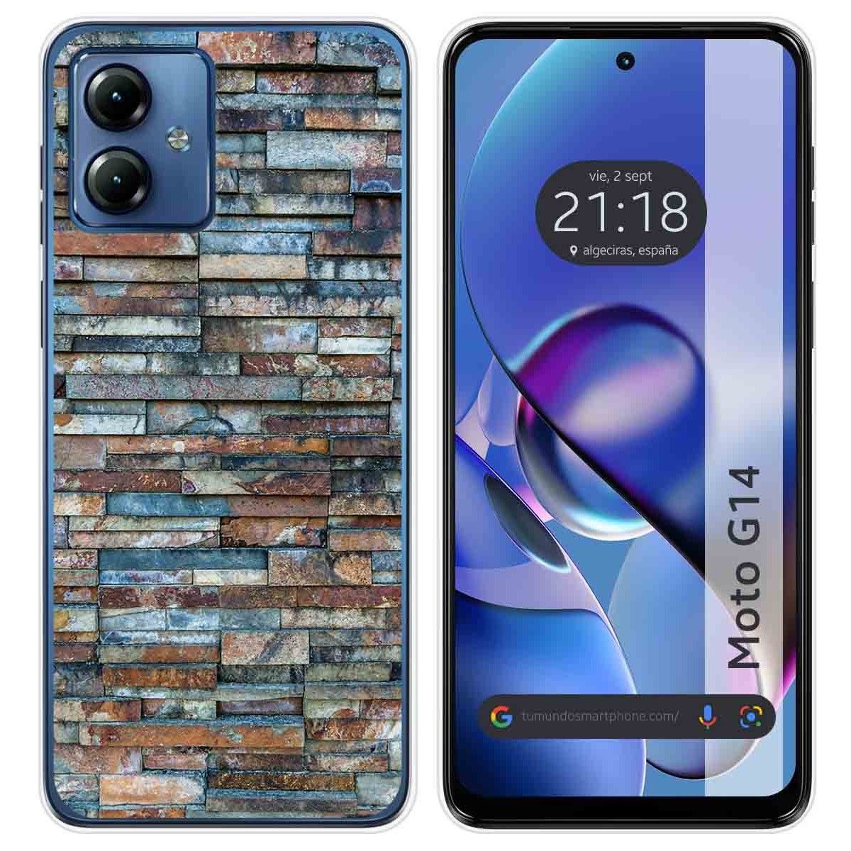 Funda Silicona para Motorola Moto G14 diseño Ladrillo 05 Dibujos