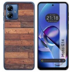 Funda Silicona para Motorola Moto G14 diseño Madera 03 Dibujos