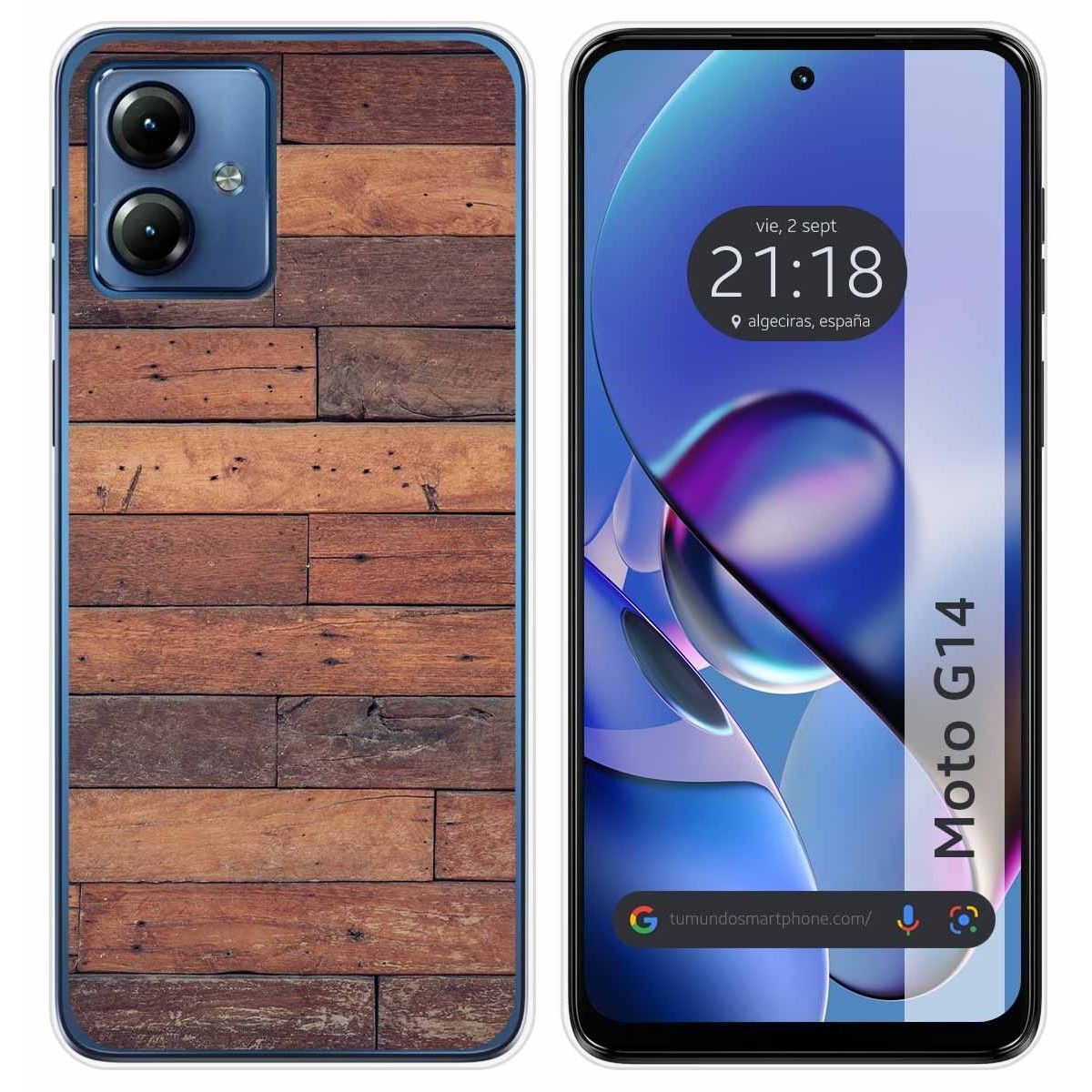 Funda Silicona para Motorola Moto G14 diseño Madera 03 Dibujos