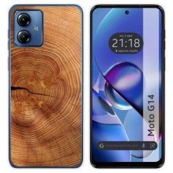 Funda Silicona para Motorola Moto G14 diseño Madera 04 Dibujos