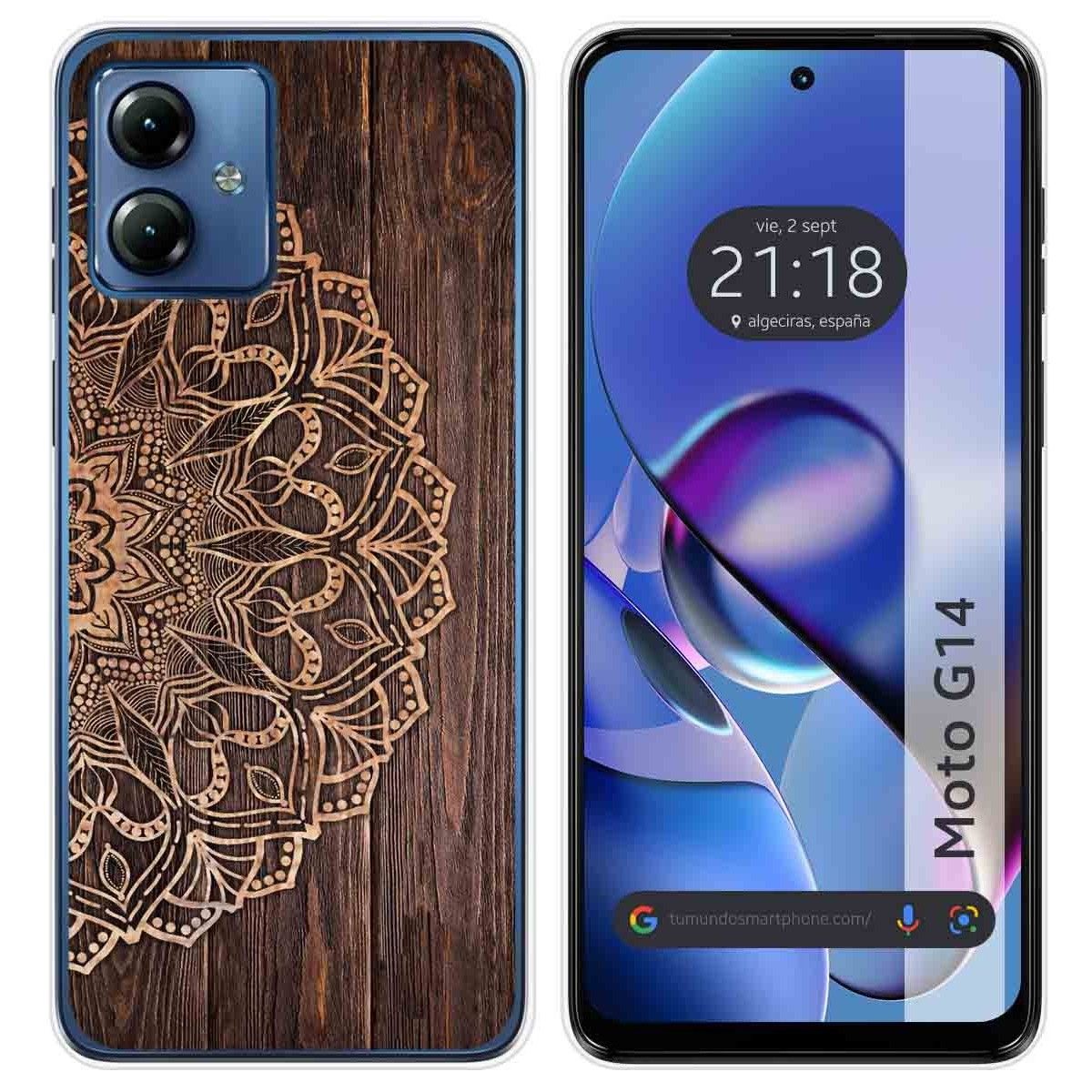 Funda Silicona para Motorola Moto G14 diseño Madera 06 Dibujos