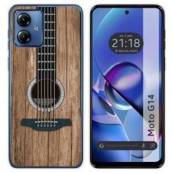 Funda Silicona para Motorola Moto G14 diseño Madera 11 Dibujos