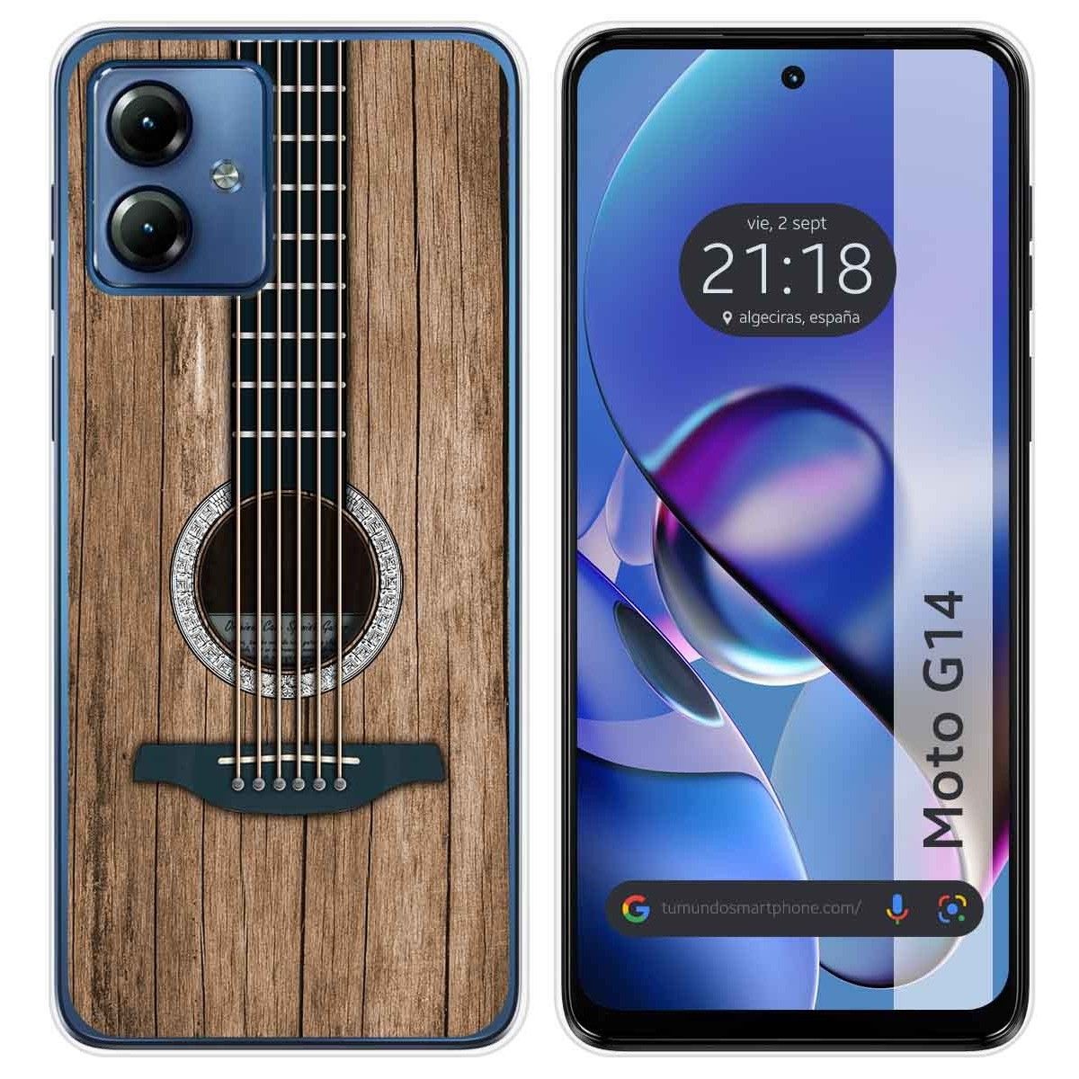Funda Silicona para Motorola Moto G14 diseño Madera 11 Dibujos