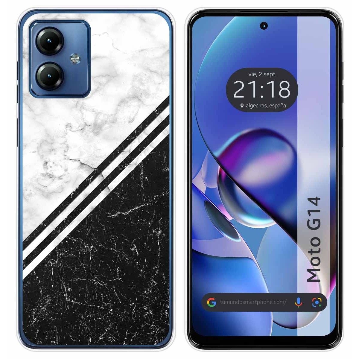 Funda Silicona para Motorola Moto G14 diseño Mármol 01 Dibujos