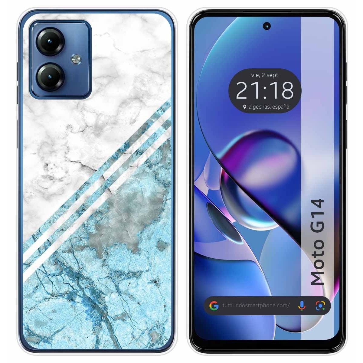 Funda Silicona para Motorola Moto G14 diseño Mármol 02 Dibujos
