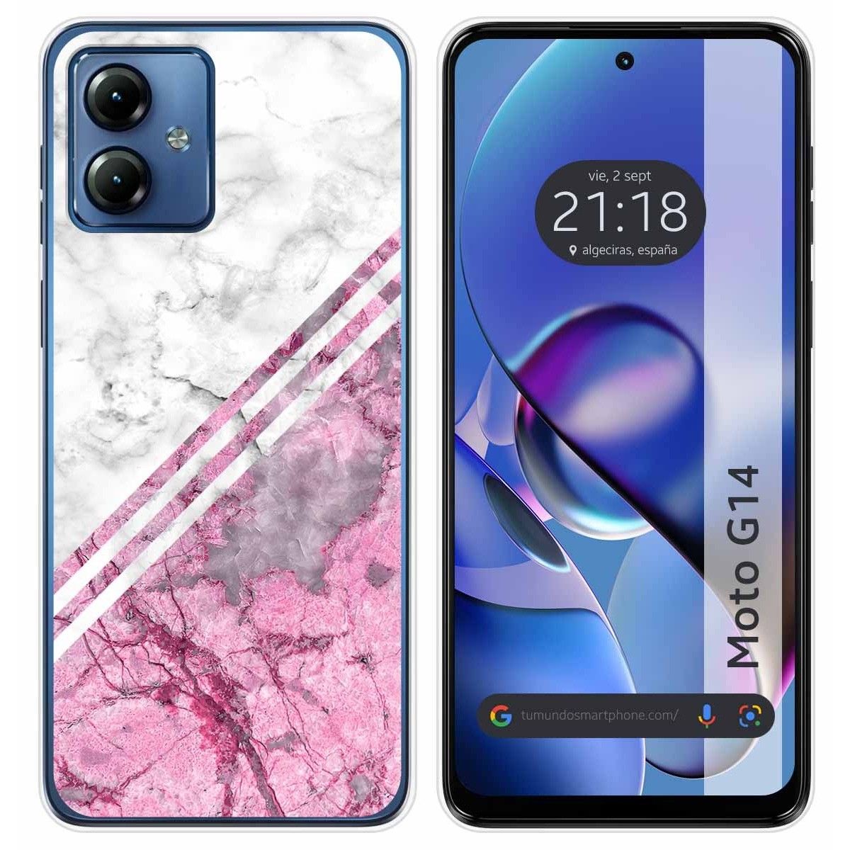 Funda Silicona para Motorola Moto G14 diseño Mármol 03 Dibujos