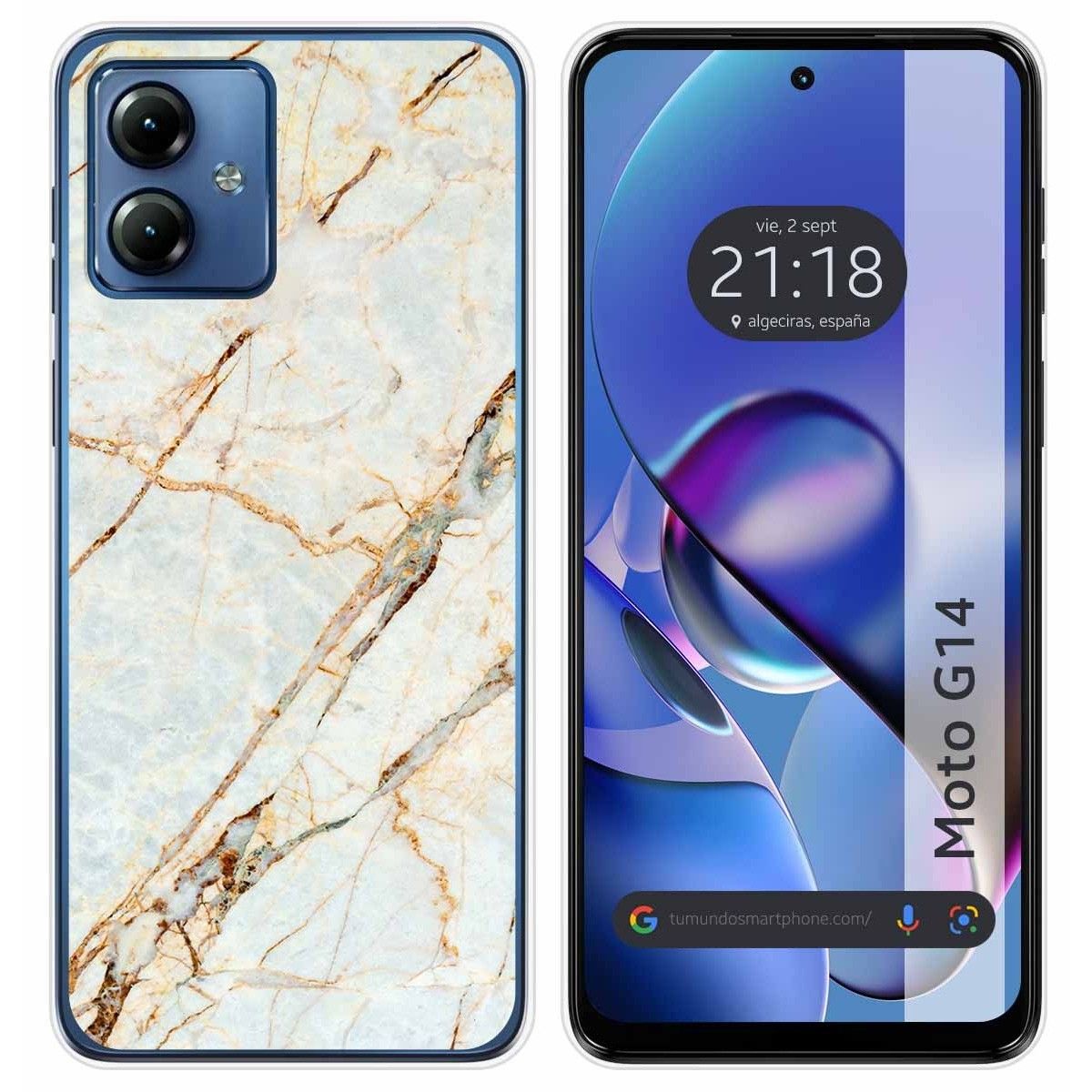 Funda Silicona para Motorola Moto G14 diseño Mármol 13 Dibujos